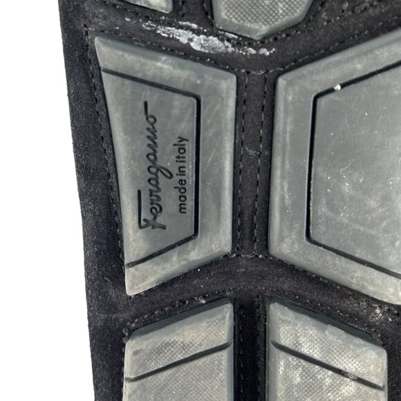 Salvatore Ferragamo Men size 8 Black Suede Bit Driving Loafers Dress Shoes Italy - Picture 12 of 12